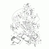 Схема узла: Радиатор и Патрубок системы охлаждения Yamaha XP500 T-MAX