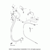 Схема вузла: Кермо та Тросики Yamaha XVS1300 V-Star Tourer