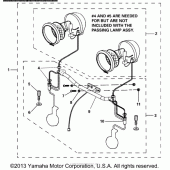 Схема вузла: Комплект ліхтарів ближнього Yamaha XV1700 Road Star Silverado