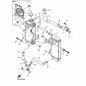 Схема узла: Радиатор и Патрубок системы охлаждения Yamaha YZ250 YZ250FX