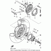 Схема узла: Заднее колесо Yamaha XV1100 Virago