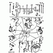 Схема узла: Электрооборудование 1 Yamaha XT225 XT225