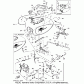 Схема вузла: Паливний бак Yamaha XVS1100 V-Star Classic