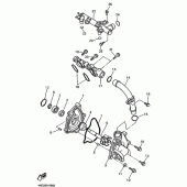 Схема узла: Водяной насос Yamaha YZF750 YZF750