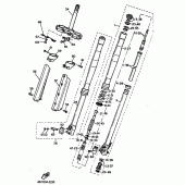 Схема вузла: Вилка передньої осі Yamaha TT600