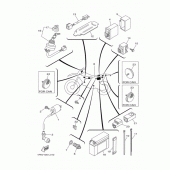 Схема вузла: Електроустаткування 1 Yamaha TTR50 TT-R50