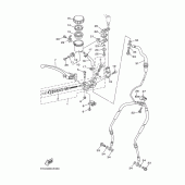 Схема узла: Передний тормозной цилиндр Yamaha MT01 MT-01