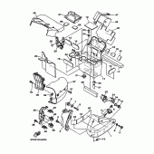 Схема узла: Боковая крышка Yamaha XV1700 Road Star Warrior