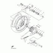 Схема вузла: Заднє колесо Yamaha YZF-R1 R1