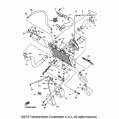 Схема узла: Радиатор и Патрубок системы охлаждения Yamaha FZ6 FZ6R