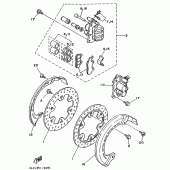 Схема узла: Передний тормозной суппорт Yamaha XTZ750 Super Tenere
