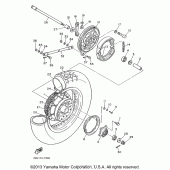 Схема узла: Заднее колесо Yamaha XV535 Virago