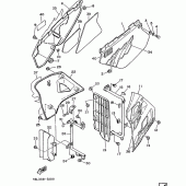 Схема узла: Боковая крышка Yamaha DT125 DT125