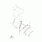 Схема вузла: Облицювальні елементи 1 Yamaha XT660 XT660R