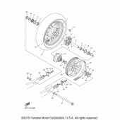 Схема узла: Заднее колесо Yamaha XVS950 V-Star