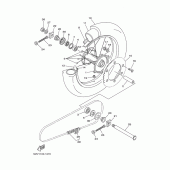 Схема узла: Заднее колесо Yamaha YZ125