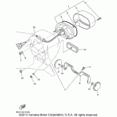 Схема вузла: Задній ліхтар (Стоп-сигнал) Yamaha XVS1100 V-Star Custom