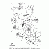 Схема вузла: Паливний бак Yamaha XV250 Virago