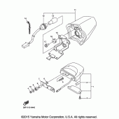 Схема вузла: Задній ліхтар (Стоп сигнал) Yamaha FZ6 FZ6R
