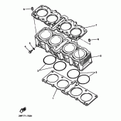 Схема узла: Цилиндр Yamaha FZX750
