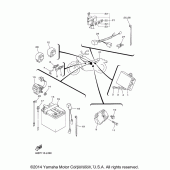 Схема узла: Электрооборудование (1) Yamaha XV250 V-Star