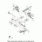 Схема вузла: Задній важіль та підвіска Yamaha XVS950 Bolt R-Spec