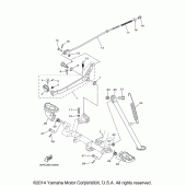 Схема вузла: Підніжки та Підставка Yamaha TTR125 TT-R125
