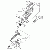 Схема вузла: Вихлопна система Yamaha XT500