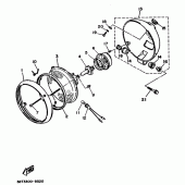 Схема узла: Фара Yamaha XV535 Virago