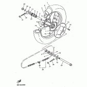 Схема вузла: Заднє колесо Yamaha YZ400