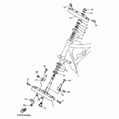 Схема вузла: Рульовий механізм 1 (4TR8) Yamaha XVS400 Drag Star