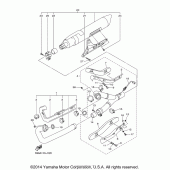Схема узла: Выхлопная система Yamaha XVS1300 V-Star Deluxe