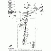 Схема узла: Задний тормозной цилиндр Yamaha WR250 WR250Z