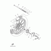Схема узла: Переднее колесо Yamaha TTR90 TT-R90