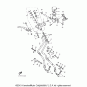 Схема вузла: Передній гальмівний циліндр Yamaha YZF600R Thundercat