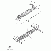 Схема вузла: Задня підвіска Yamaha XT125