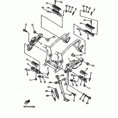 Схема узла: Подножки и Подставка Yamaha XJ600 SECA II