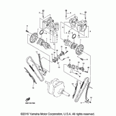 Схема вузла: Распредвал и Цепь ГРМ Yamaha XVS1300 V-Star Deluxe