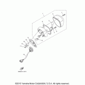 Схема узла: Задний фонарь (Стоп-сигнал) Yamaha XVS1100 V-Star Classic