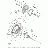 Схема вузла: Заднє колесо Yamaha XVS650 V-Star Custom