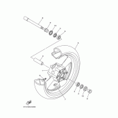 Схема узла: Переднее колесо Yamaha MT01 MT-01