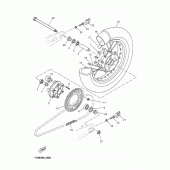 Схема вузла: Задне колесо Yamaha XT660 XT660Z Tenere