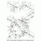 Схема узла: Подножки и Подставка Yamaha XV250 Virago