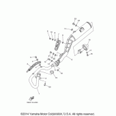 Схема вузла: Вихлопна система Yamaha TW200