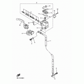 Схема вузла: Передній гальмівний циліндр Yamaha YZ250 YZ250F