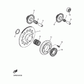 Схема узла: Привод стартера Yamaha SRX400