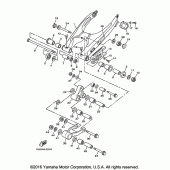 Схема вузла: Задній важіль та підвіска Yamaha TTR230 TT-R230