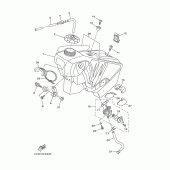 Схема вузла: Паливний бак Yamaha YZ250 YZ250