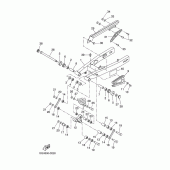 Схема вузла: Задній важіль та підвіска Yamaha XT660 XT660X