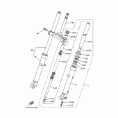 Схема вузла: Вилка передньої осі Yamaha XG250 TRICKER
